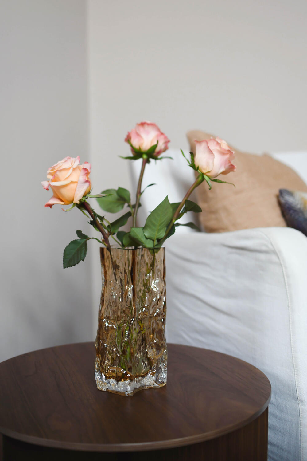 Vase, lys brun - H21 cm